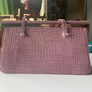 Pink Antonio Melani Alligator Skin Purse